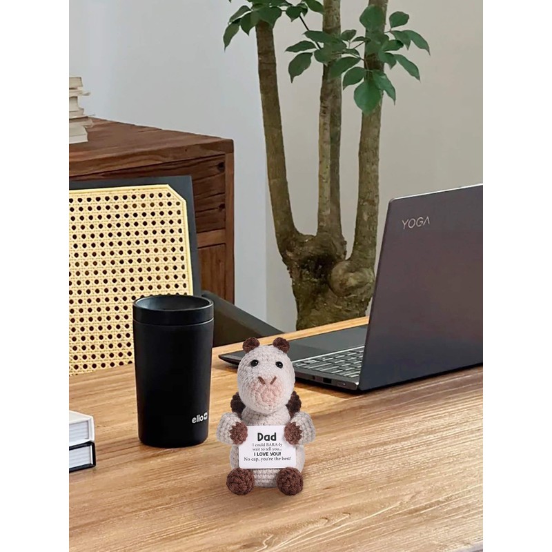 Birthday for Dad Him Men, Positive Crochet Animals Capybara Emotional