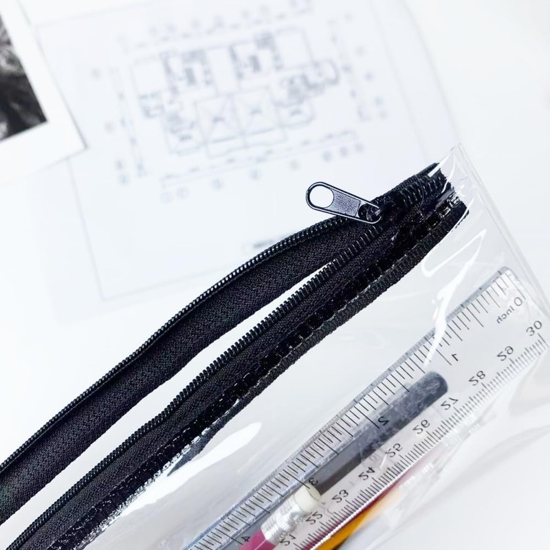 Plastic Ruler Set Clear Transparent Straight Ruler 15cm/30cm 6inch 12inch