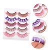 FOMIYES 4 Boxes Vivid Eyelashes Wispy Lashes Fake Eyelashes Beauty