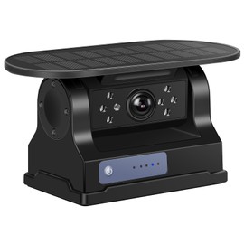 VECHTEL Rückfahrkamera Kabellos Solar, Rückfahrkamera Funk mit 10000mAh Akk, Unterstützt IP68 Wasserdicht Nachtsicht Superweitwinkel Rückfahrhilfe für Wohnwagen LKW Auto Wohnmobil