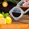 MEETOZ 20PCS Double Compartment Condiment Container, Reusable Snack Container with
