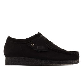 Clarks Women's Wallabee. Oxford, Black Suede, 8