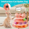 UPSKY Cat Toy Roller 4-Level Turntable Balls with C-Gradient Orange