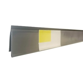 THE GLOBAL DISPLAY SOLUTION | Ticket Holder Protector Retail Shelf Labels for Lozier and Madix Shelving | 47.625" L x 1.25" H Labels | 50 Pack | Black