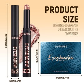 Flintronic 8PCS Eye Shadow Sticks Set, Waterproof Eyeshadow Stick, Highlighting Pigmented Eye Shadow Pencil Crayon, Soft Creamy Matte Shimmer Long Lasting Eyeshadow Pencil for Daily Makeup