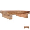 MAGICLULU Elderly Footstool Wood Step Stool Stepping Stool for Adults