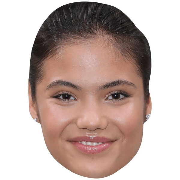 Emma Raducanu (Smile) Celebrity Mask, Flat Card Face, Fancy Dress