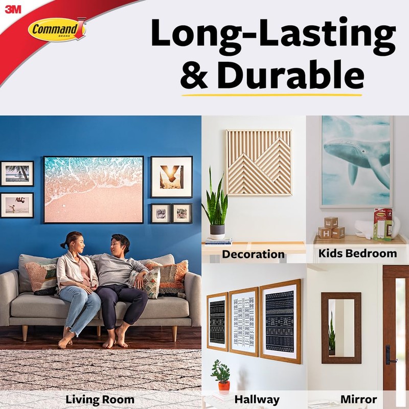 Command Picture Hanging Strips [Removable]: X-Large [4 strip sets] (Black)