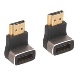 8K HDMI Extender Adapter, 90 Degree Angle HDMI 2.1 Version Male to Female Extension Connector Coupler, Support 8K@60Hz, 4K@120Hz HDR, for TV Projector Laptop PC,2 Pcs (90 Degree)