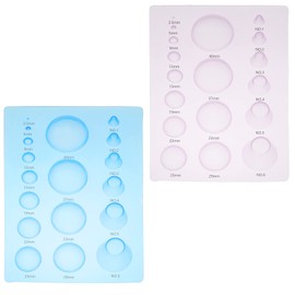 Lind Kitchen 2PCS 3-Row Paper Quilling Tools Concave-Convex Spherical Styler 3D Domes Half Ball Mould Plastic Mini Quilling Mold for DIY Paper Craft Tool