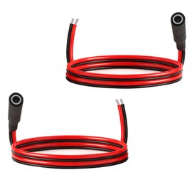 1.6FT 14AWG DC Power Cable 5.5mm x 2.5mm Female Connector Pre-Tinned Branch Wire DC Extension Cable 5525 Connector for LED Strip Lights CCTV Surveillance Cameras 3D Printers Solar Panels DIY Projects