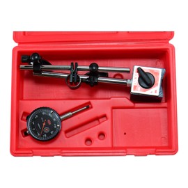 Shars Magnetic Base Holder Stand with 1" Black Face Dial Indicator 0.0005" Kit 303-2715B S]