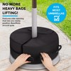 Detachable Patio Umbrella Base Weight Bag, 18" Round with Large