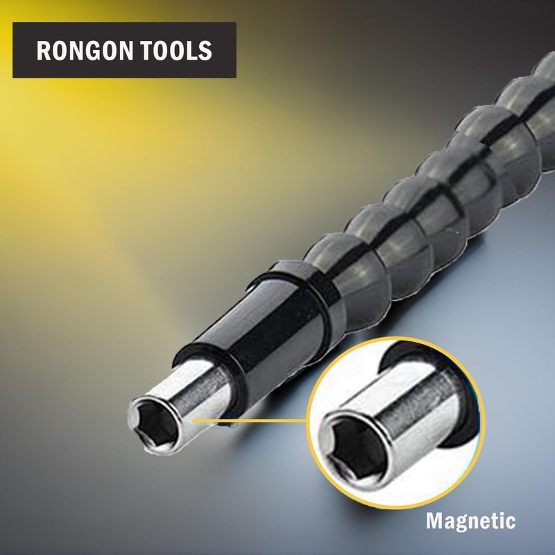 Rongon Flexible Drill Bit Extension Rod - Drill Extension Adapter