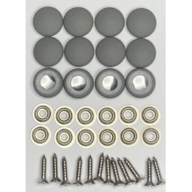 GOMYHOM Set of 12 Dura Snap Upholstery Buttons #30 Platinum Gray Vinyl