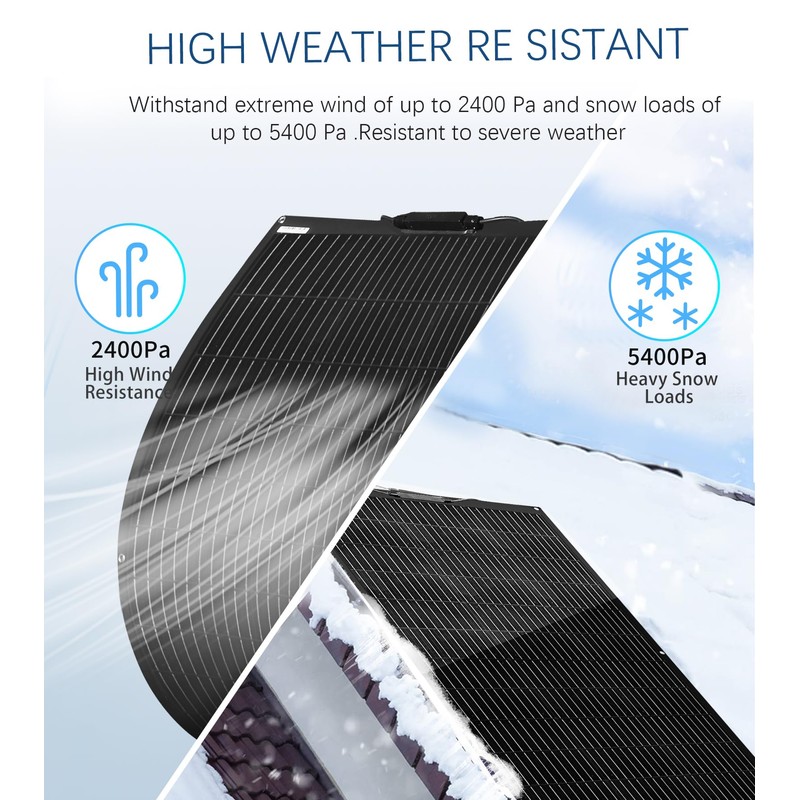 XINPUGUANG Flexible Solar Panel 100W 12V for RV Boat Camper