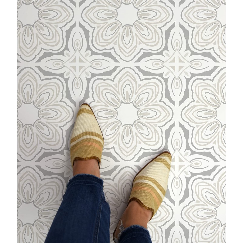 FloorPops Gray Morris Peel & Stick Floor Tiles, FP3896