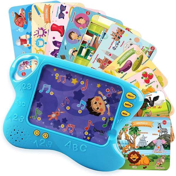 Boxiki kids Learning Pad with 10 Educational Cards Kids Board