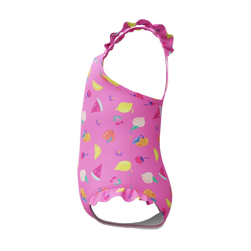 Speedo Frill Thinstrap One Piece Costume da Bagno per Bambina,