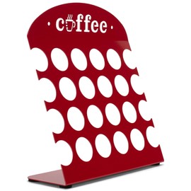 Nat & Jules Coffee Red 12.5 x 11.75 Iron Metal K Cup Pod Holder Kitchen Rack
