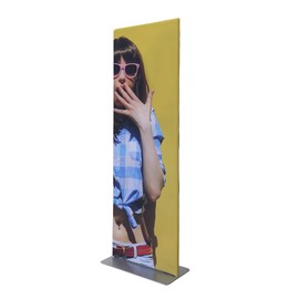 Displayfactory Tension Fabric Display EZ Tube Frame Backdrop Banner Stand for Trade Show 23.5"x72" Straight Booth Backdrop Display Stand Exhibit Show Display(Frame Only)