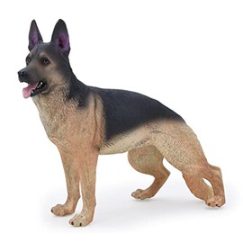 MODEBESO® Realistic Animal Figures, German Shepherd Figurines,8inch Large Size Hand Painting Dog Figures,Educational Toy,Cake Toppers Christmas Birthday Gift for Kids Todllers (German Shepherd)