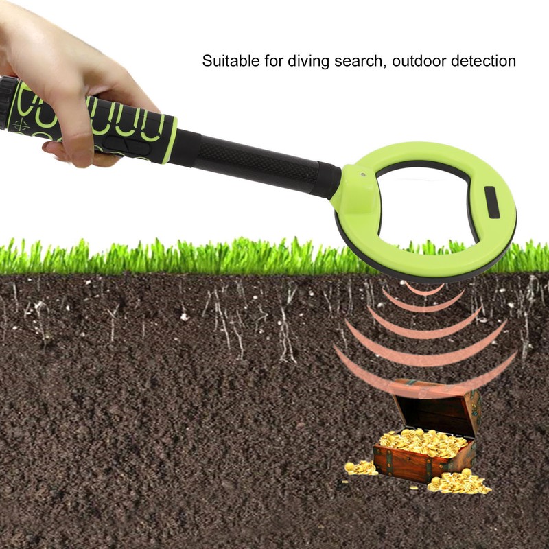 LED Metal Detector Round Head and Short Rod Handheld Metal