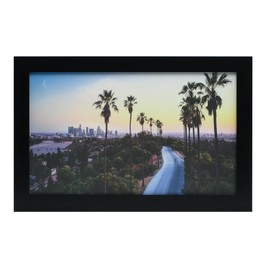 Frame Amo 18x24 Black Solid Wood Poster Frame, Tempered Glass Front, 1.5 inch Wide and 1 inch Deep Border
