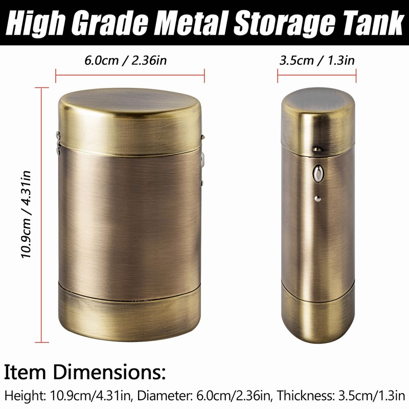 Goshentech Vintage Oval Case 20 Capacity 100mm King Size (Bronze)