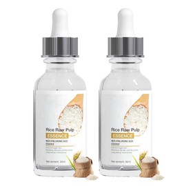LAIKME Suero De Arroz Facial, 2 Unidades De Suero De Pulpa Cruda De Arroz, Con Ácido Hialurónico, Hidratación Profunda, Nutrición, Reducción De Poros,