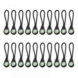 MiOYOOW 20 Pieces Luminous Zip Puller Zip Fixer Luminous Zipper Extension Anti-Lost Outdoor Zipper Kit for Hiking Camping Mountaineering