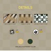 Apherin Rolling Travel Backgammon Chess Lady 3 in 1 -