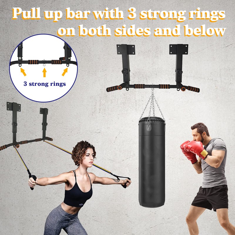 BDL Joist Mount Pull Up Bar, Heavy Duty Chin Up