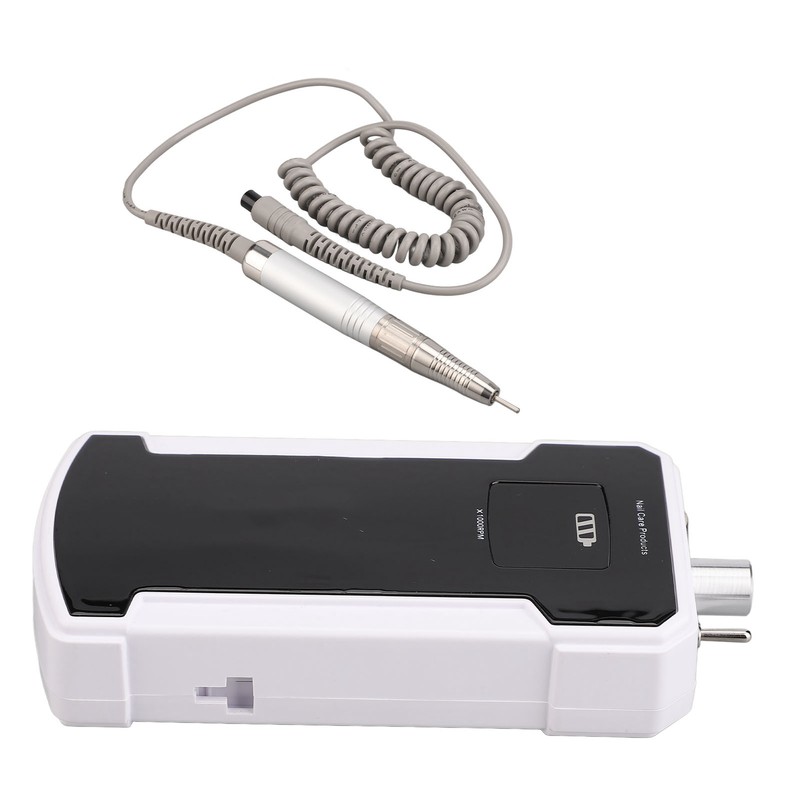 Black Rechargeable Electric Nail Drill Portable Nail Polish Machine Electric