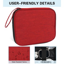 Electronics Organizer Travel Case – Portable Waterproof Tech Accessory Bag for Cables, Chargers, Watch Straps & Gadgets with Zipper, Hanging Strap & Elastic Compartments for Travel, Office, Daily Use
