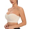 ANGOOL Women's Bandeau Strapless Bra without Underwire, Padded Bralette Bra,