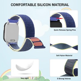 VELULYX Kids Nylon Band for Xplora X6, XPLORA Kids Smartwatch Girls Boys Replacement Straps for Xplora X6 Play