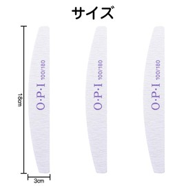 KDSSYFT Nail File, Set of 3, 3.5 G/6.8 oz (100 G/180 g), Nail Polishing, Cuticle, Double Sided Type, Nail File Off, Nail Buffer, Self Nail, Nail Supplies (Half Moon Shape)