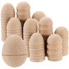 TAICHEUT 50 PCS Brown Paper Mache Easter Eggs, 3 Inch
