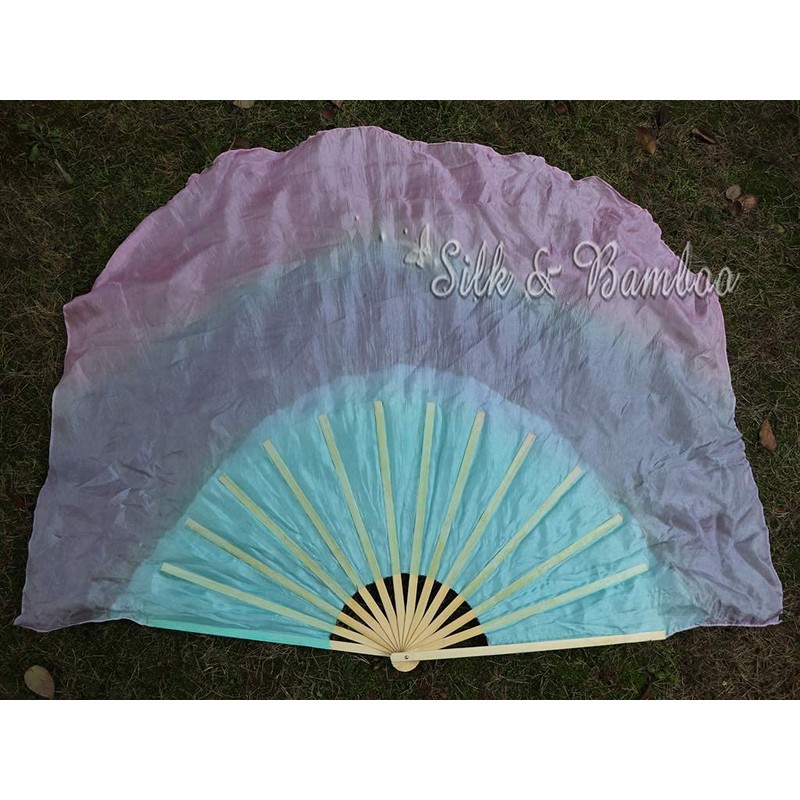 Winged Sirenny Large Single Belly Dance Silk Flutter, 45in Wide
