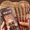 MOZXIRZ 4 Pcs Cute Gel Pens Retractable Pens Cartoon Bear