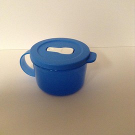 Tupperware Taza de Sopa de microondas tamaño Mediano, Color Azul Nuevo