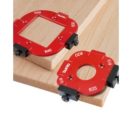 TANYO Router Corner Radius Template, Aluminum Alloy Router Jig with 8 Radius, High Hardness Router Templates for Woodworking R10/R15/R20/R25/ R30/R35/R40/R50