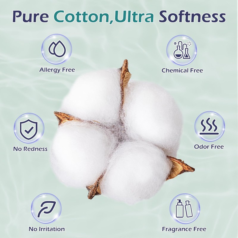 PureSoftness Disposable Face Towel, 100% Cotton, Extra Large 12" x