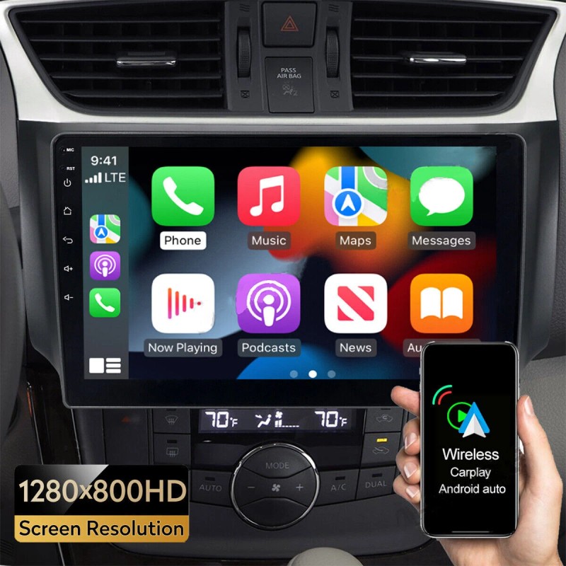 Fortdows Apple CarPlay For 2012-2019 Nissan Sentra Sylphy Android 13