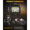 NAOEVO 4 Inch LED Pod Lights, White Amber Offroad Fog/Driving