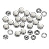 CRAFTMEMORE 20SETS 10MM White Pearl Snaps Fasteners Pearl-Like Button for