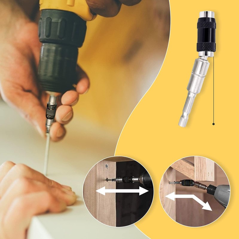 Domisyee Magnetic Pivoting Bit Tip Holder 1/4 Inch - 90