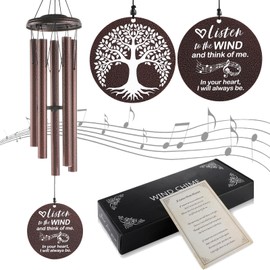Sympathy Wind Chimes Loss Loved One, Memorial Gift for Loss of Mother Father Husband Condolence Remembrance, Best Sympathy Gift, Home Decor for Outdoor Garden, Patio