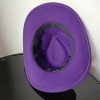 Syrios Gifts Purple Western Cowboy Cowgirl Hat Felt Wide Brim